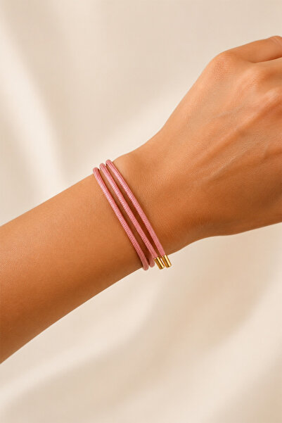 Modex Powder Pink Magnetic Wrapped Rope Bracelet Necklace Anklet (50cm)