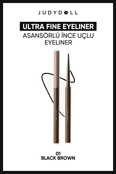JUDYDOLL Ultra Fine Eyeliner Gel Pen İnce Uçlu Suya Dayanıklı Eyeliner #01 Bl...