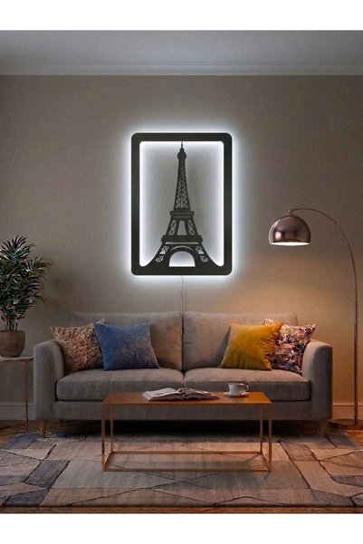 MODAT Dekoratif Eyfel Kulesi Temalı Ledli Tablo