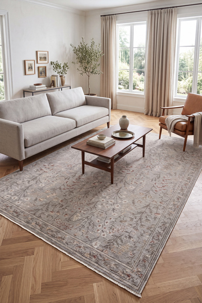 venucci home & living Frezia Floral Bambu Polyester Oturma Odası Salon Mutfak...