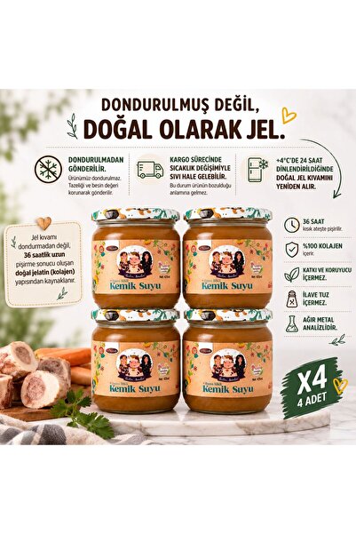 ÜRETEN ANNELER DANA İLİKLİ KEMİK SUYU 4X425 ML (AĞIR METAL ANALİZLİ )
