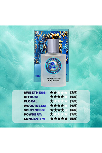 Frozen Alchemist Frozen Sauvage (FA003) Men Perfume EDP 100ml by | Bergamot & Lavender Scent | Long Lasting Woody Aromatic Eau De Parfum for Men