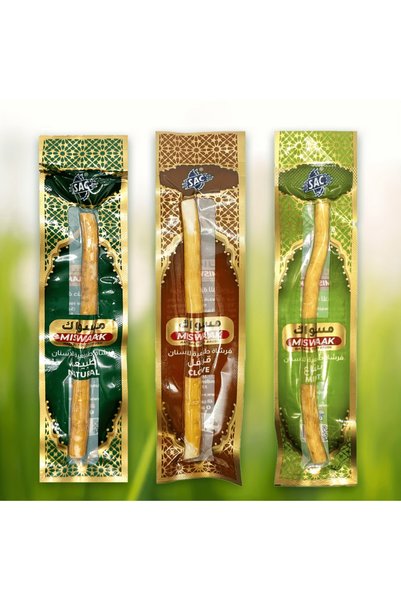Choice مجموعة مسواك 3 نكهات متنوعة - فرشاة أسنان طبيعية من النباتات العربية ل...