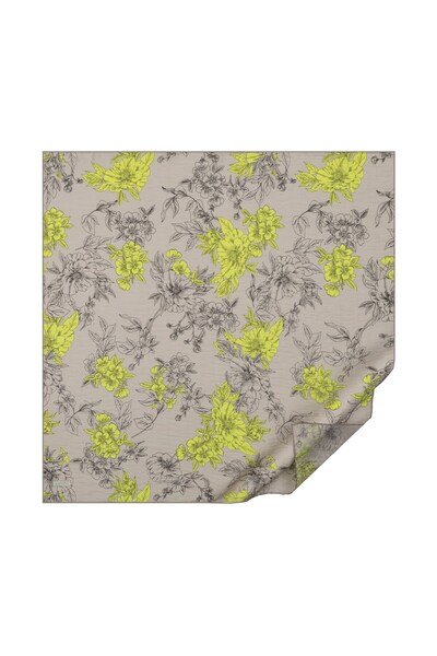 ipekevi Soft Floral Desenli Tenzel Eşarp