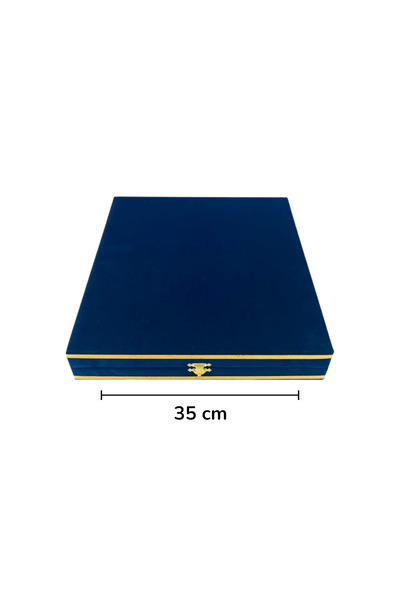 DM PORSELEN KADİFE KUTU 35 CM TABAK LACİVERT