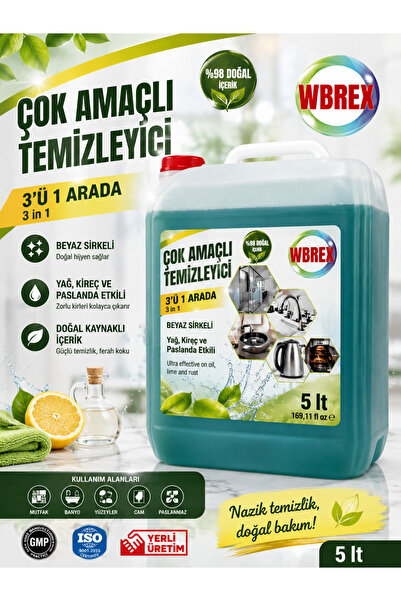 WBREX Çok Amaçlı Temizleyici Beyaz Sirke Katkılı Yağ,Pas ve Kireç içinEkonomi...