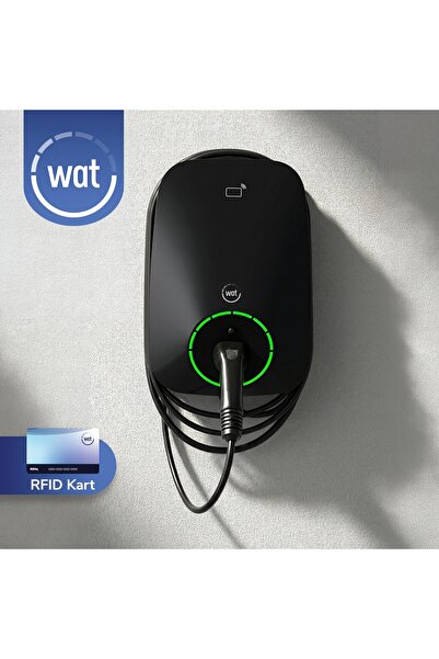 | WAT Home 22KW Güç 5mt. Dahili Kablo & IP55, IK10- Koruma Seviyeli Ev Şarj Cihazı