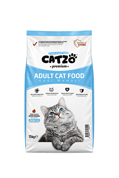 Balıklı Yetişkin Kedi Maması 15 kg – Taurin, Vitamin ve Mineral Destekli