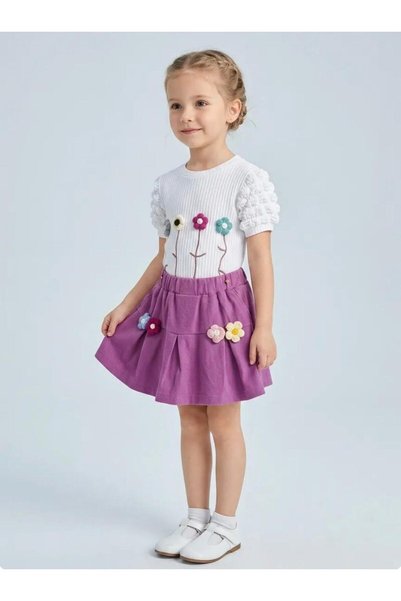 Efemkids Balon Kol Girls' Set 3 Years 4 Years 5 Years 6 Years Children's Set ...