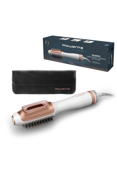 Rowenta Uscator de par si perie cu aer cald Reverso 2 in 1 CF9820F0, 1200W, 2...