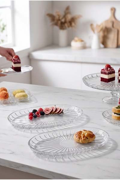Paşabahçe 2'li Elegant Oval Servis Tabağı