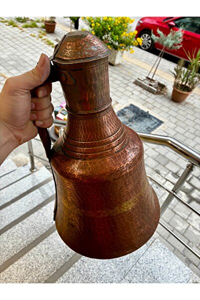 LüksAksesuar El Yapımı Eski Dönem 40cm Bakır Gügüm Ibrik