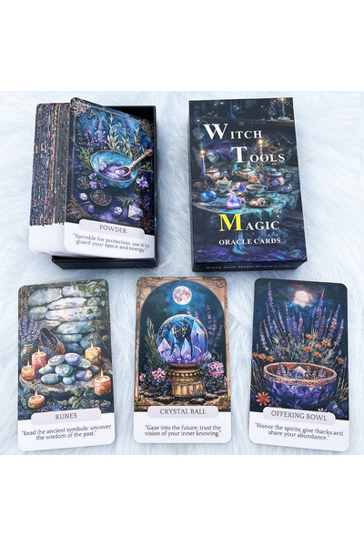 Choice A671 Witch Tools Magic Oracle Cards 54 Pcs, Mystical Guidance Deck for...