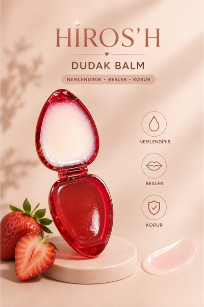 HİROS'H Strawberry Lip Moisturizer 2-Pack Product for Moisturizing and Colori...