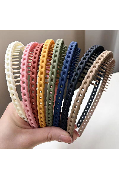 Choice VIOLET/紫罗兰 8 PCS Thin Hair Bands Headbands with Teeth, Non-Slip Teeth ...