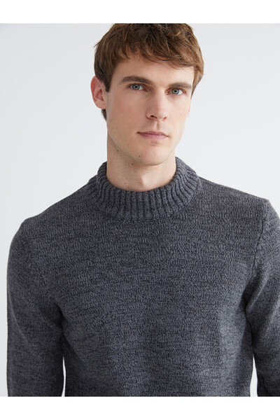 LC Waikiki Nevavm with Difference Lcwaikiki Classic Anthracite Knitwear Flat ...