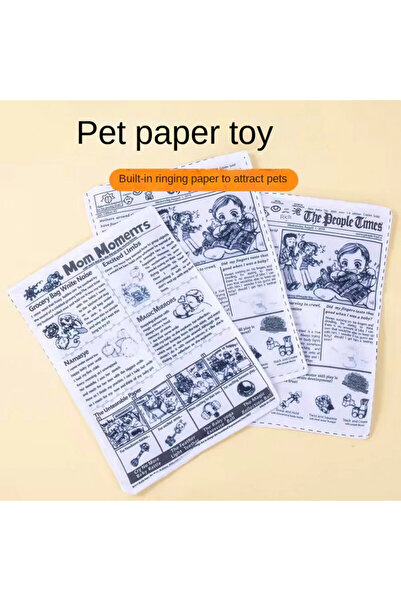 Choice black 1-Piece Pet Sniffing Black and White Crinkle Paper Toy for Cats ...