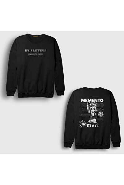 Presmono سويت شيرت أسود للجنسين من Angel Memento Mori مطبوع 586088tt