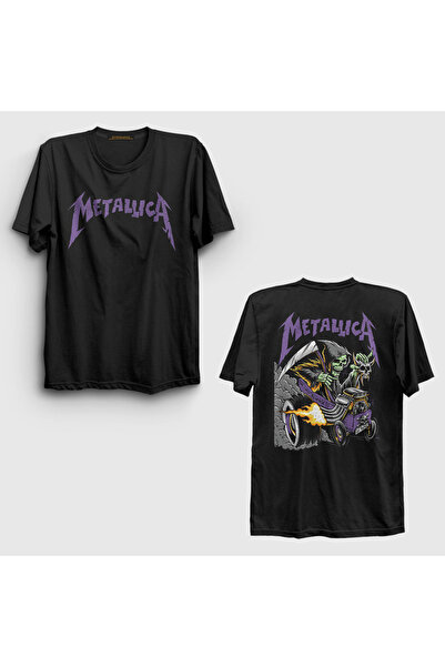 Presmono Unisex crni Metallica V2 Cincinnati print Brandon Heart ranac Štampa...