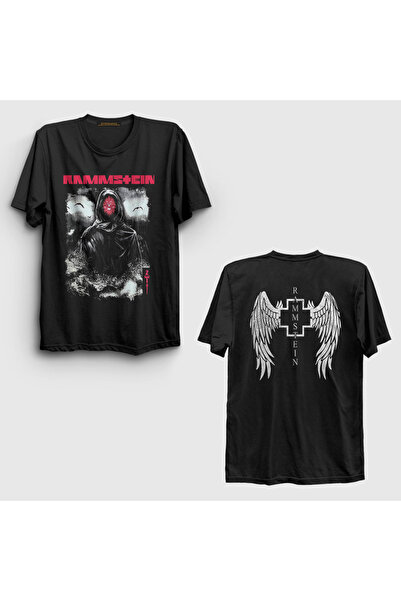 Presmono Unisex Black Zeit Metal Rammstein Back Printed T-Shirt 552123Tt