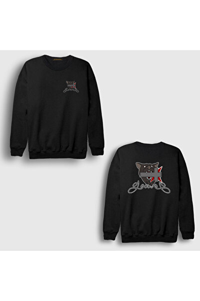 Presmono Φούτερ Unisex Black God Dog V2 Johan Lookism Back με τύπωμα 587353tt