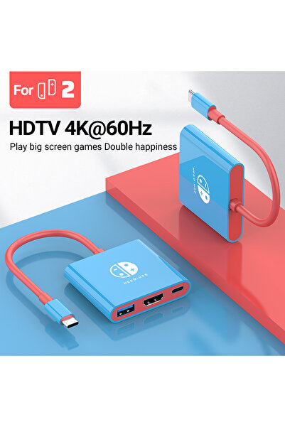 Choice موزع USB-C ثلاثي في واحد بدقة 4K بمعدل 60 هرتز، يدعم منفذ USB-C إلى HD...