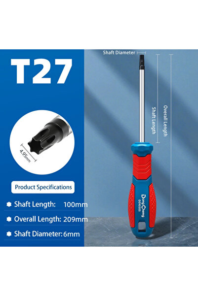 Choice6 D090505 Industrial-Grade Torx Screwdriver, S2 Alloy Steel, Hexagonal ...