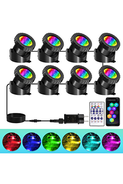 Choice EU Plug 8 Lights 2/3/8/10 LED Lights Waterproof IP68 Underwater Founta...