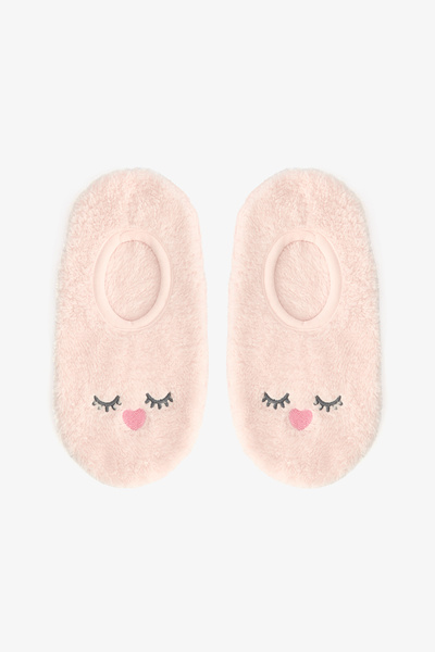Penti Açık Pembe Sleepy Çizgili Nakışlı Ev Çetiği