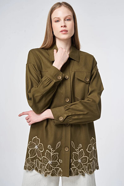 KYR Embroidered Non-Denim Jacket Dark Khaki