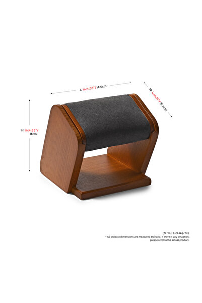 Choice Dark Grey Velvet Oirlv Removable Wooden Jewelry Organizer Watch Displa...