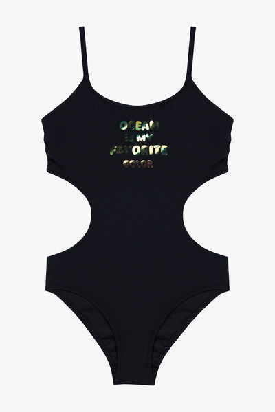 Penti Schwarzer Hologramm-Monokini für junge Mädchen