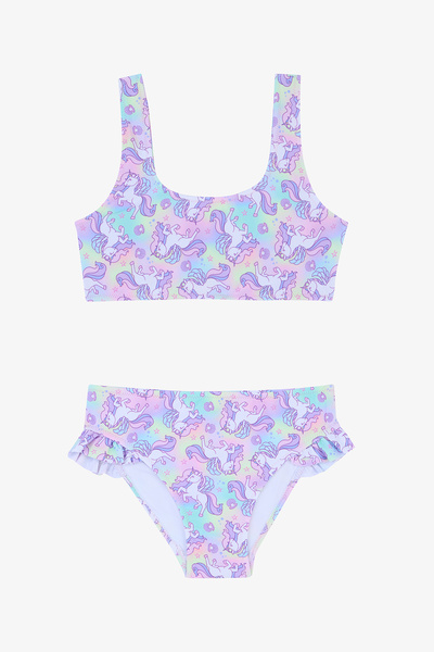 Penti Kız Çocuk Sweet Unicorn Halter Yaka Bikini Takımı