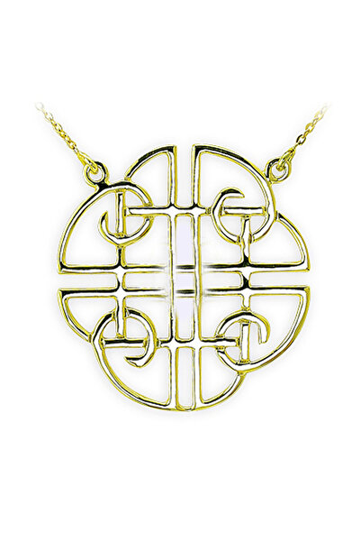 Ariş Kelt Sembolleri- Nazar Kalkanı (Shield Knot) Altın Kolye