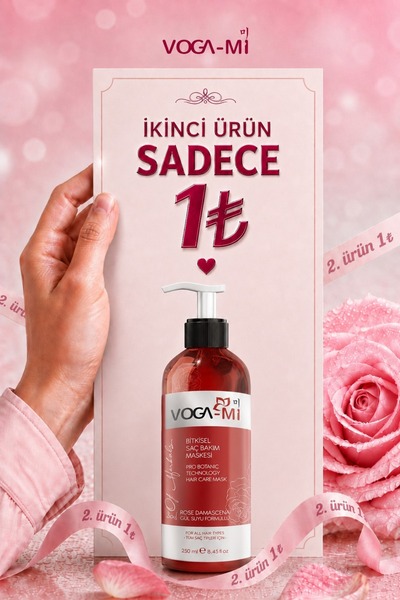 VOGAMI Bitkisel Güçlendirici, Besleyici Ve Onarıcı Saç Bakım Maskesi 250 ml