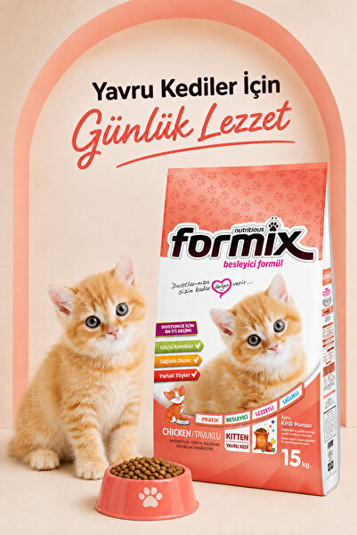 formix Kitten Tavuklu Yavru Kedi Maması Tam Kuru Mama 15 kg