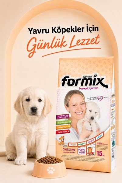 formix Puppy Tavuklu Sindirime Yardımcı Yavru Köpek Maması 15 kg