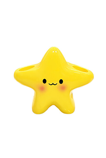 Choice Yellow-1PCS Cute Star-Shaped Toothbrush Holder Freestanding Bathroom O...