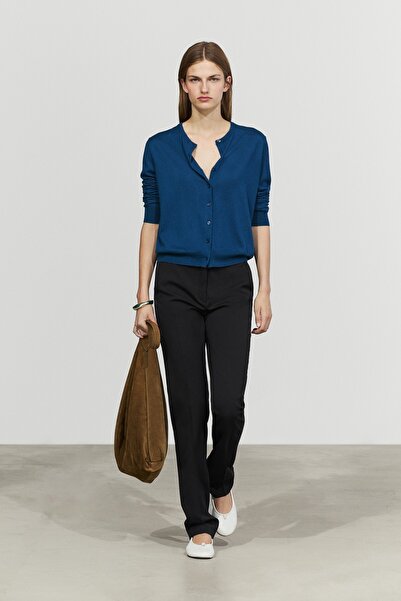 Massimo Dutti Bisiklet yaka ince triko hırka