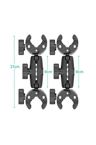 Choice Set B Double Head Clamp Kit For Insta360 One X2 X3 Motorcycle Bicycle ...