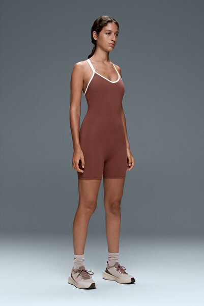 Oysho Comfortlux short jumpsuit with contrast double straps