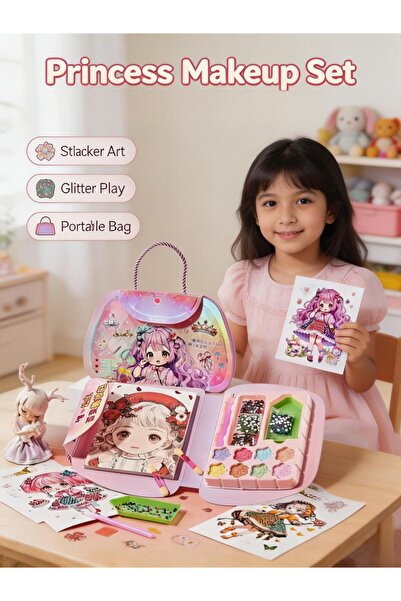 Generic 3in1 Washable Makeup Set Princess Dress Up Kit Sticker Diamond Painti...
