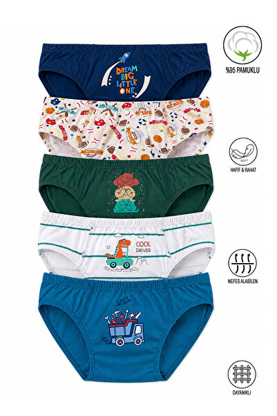 ÖZKAN underwear Özkan 31801 Πακέτο 5 αγοριών με μοτίβο βαμβακερό μαλακό άνετο...
