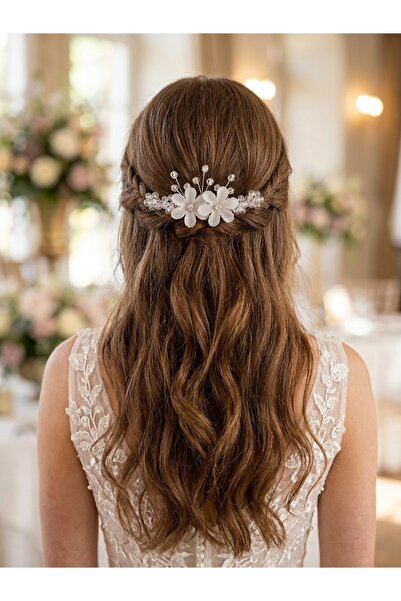 ASİMEL TASARIM Bridal Crown, Hair Accessory and Hairpin Promise Engagement Ma...