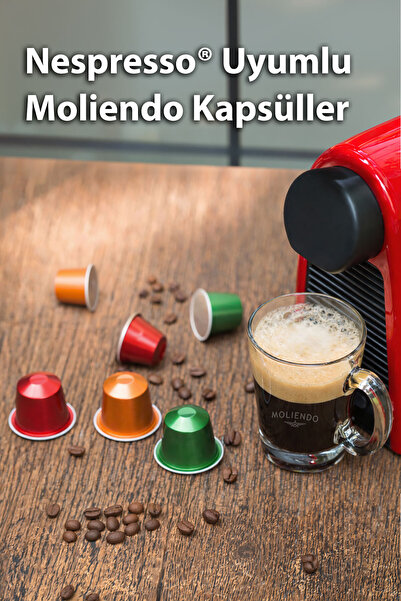 Moliendo Finest Coffee Alüminyum Kapsül Kahve No:8 (10 Adet Nespresso Uyumlu Alüminyum Kapsül Kahve)