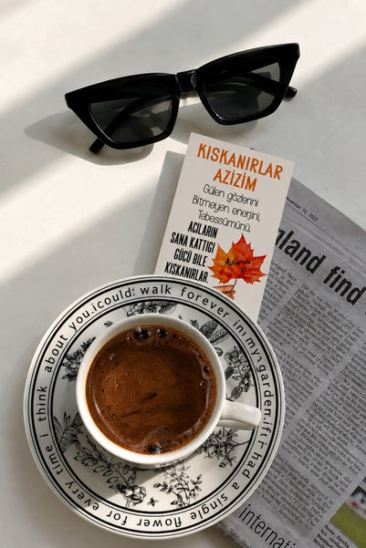 Pankart Evi 16 Adet Sonbahar Motto Sunum Balkabağı Kahve Kart Seti