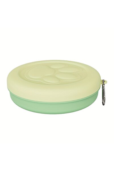 Choice1 Light Green 1pc Pet Travel Bowl Outdoor Portable Dog Food Bowl Snack ...
