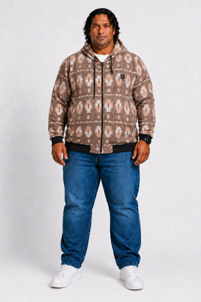 MocGrande Lumberjack Hooded Sweatshirt Original 22221 Brown