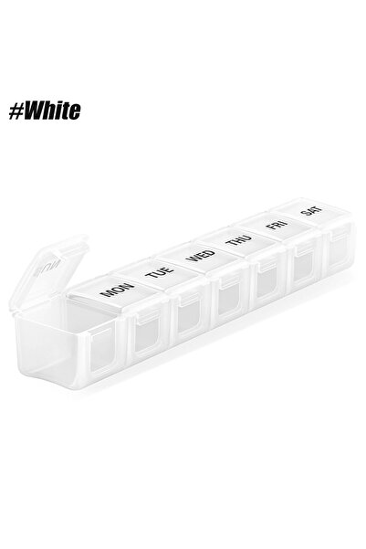 Choice White Pill Organizer Weekly Pill Box XL, Big Pill Case 7 Days, Oversiz...