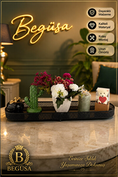 Begüsa Güzin Metal Presentation Tray, Organizer, Ceremony, Promise Engagement...